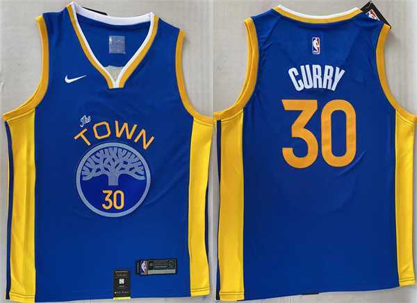Mens Golden State Warriors #30 Stephen Curry Royal Stitched Jersey->golden state warriors->NBA Jersey